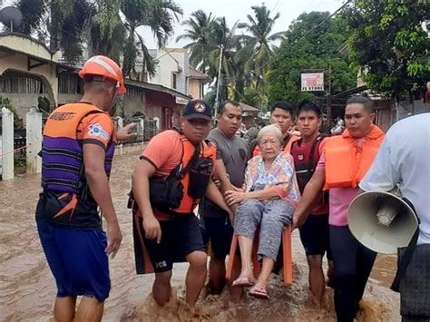 the floods have made the village inaccessible|Floods in Philippines leave 51 dead, over a dozen missing.